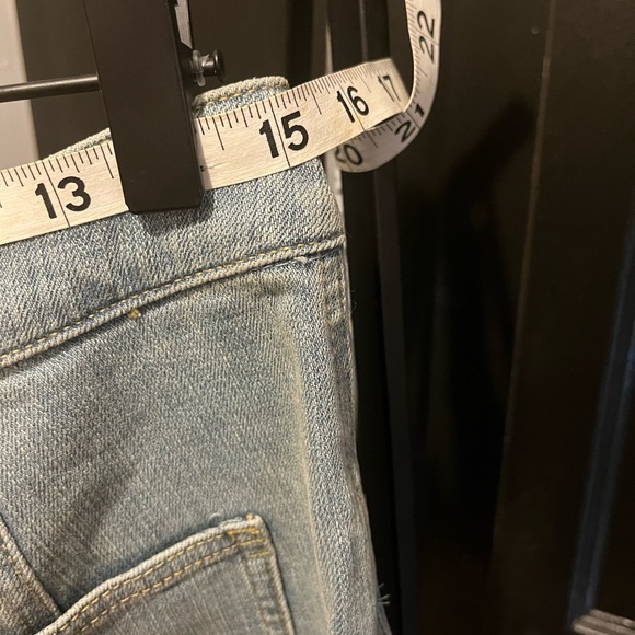 🆕 Anthropologie Denim Skirt Embroidered Flowers - Picture 11 of 12